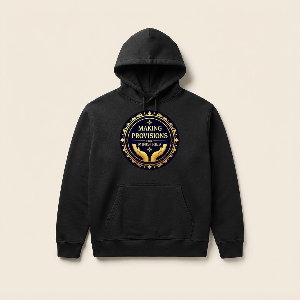 The Hoodie with the Making Provisions For Ministries seal