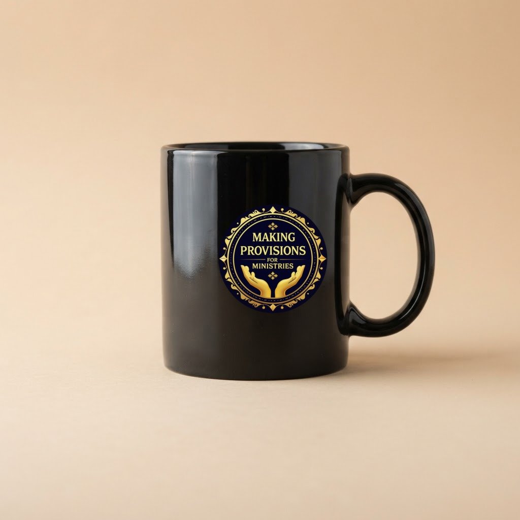 The Mug with the Making Provisions For Ministries seal