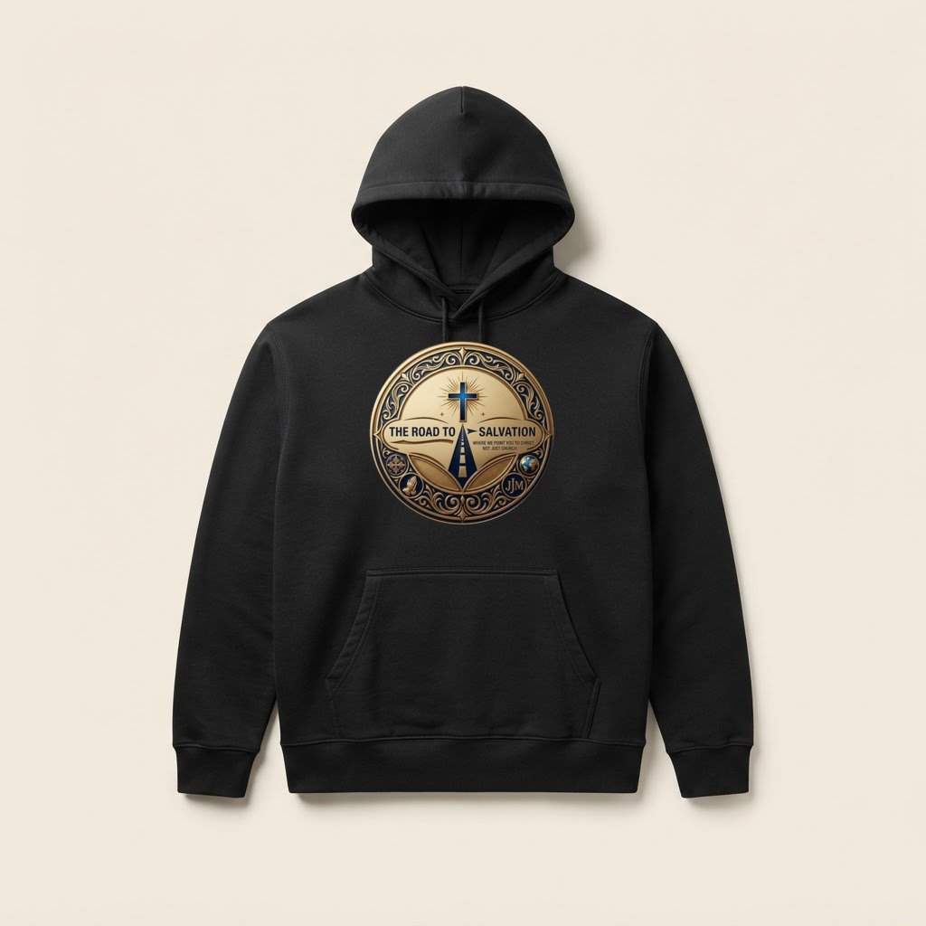 The Hoodie with the The Road To Salvation seal